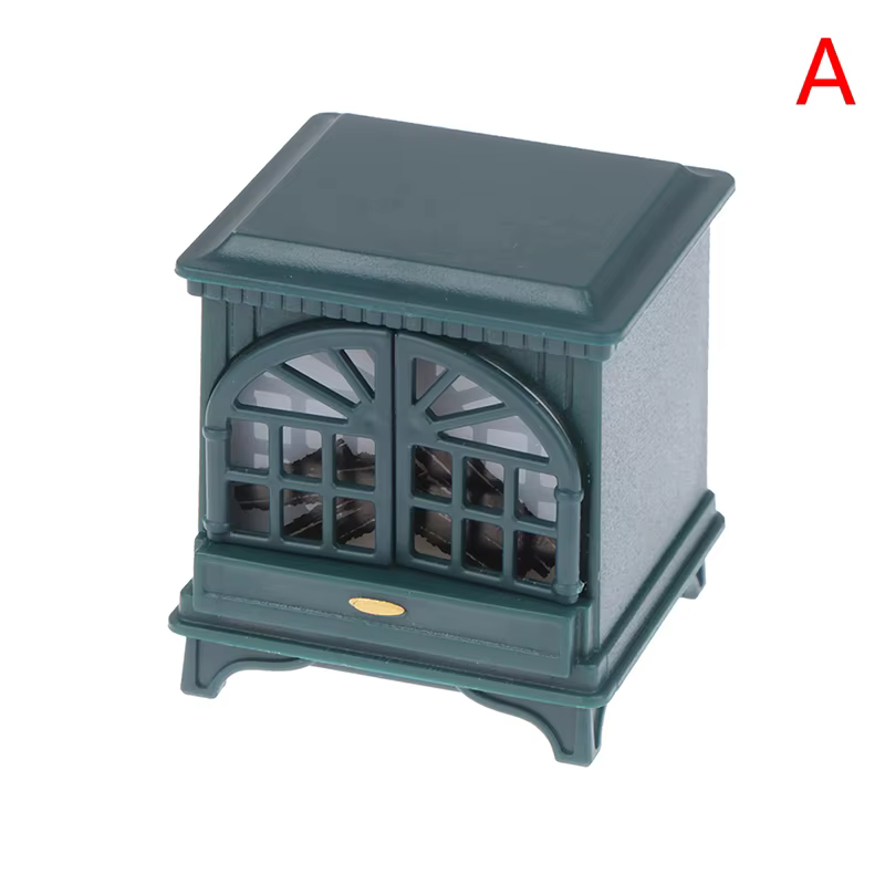 Maison de poupée Miniature, Simulation de cheminée, modèle de meubles, accessoires pour décoration d