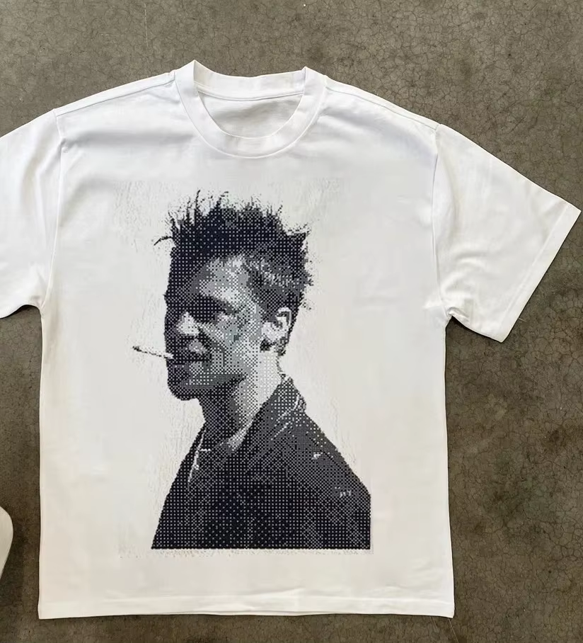 T-SHIRT graphique du film FIGHT CLUB BRAD PITT pour hommes