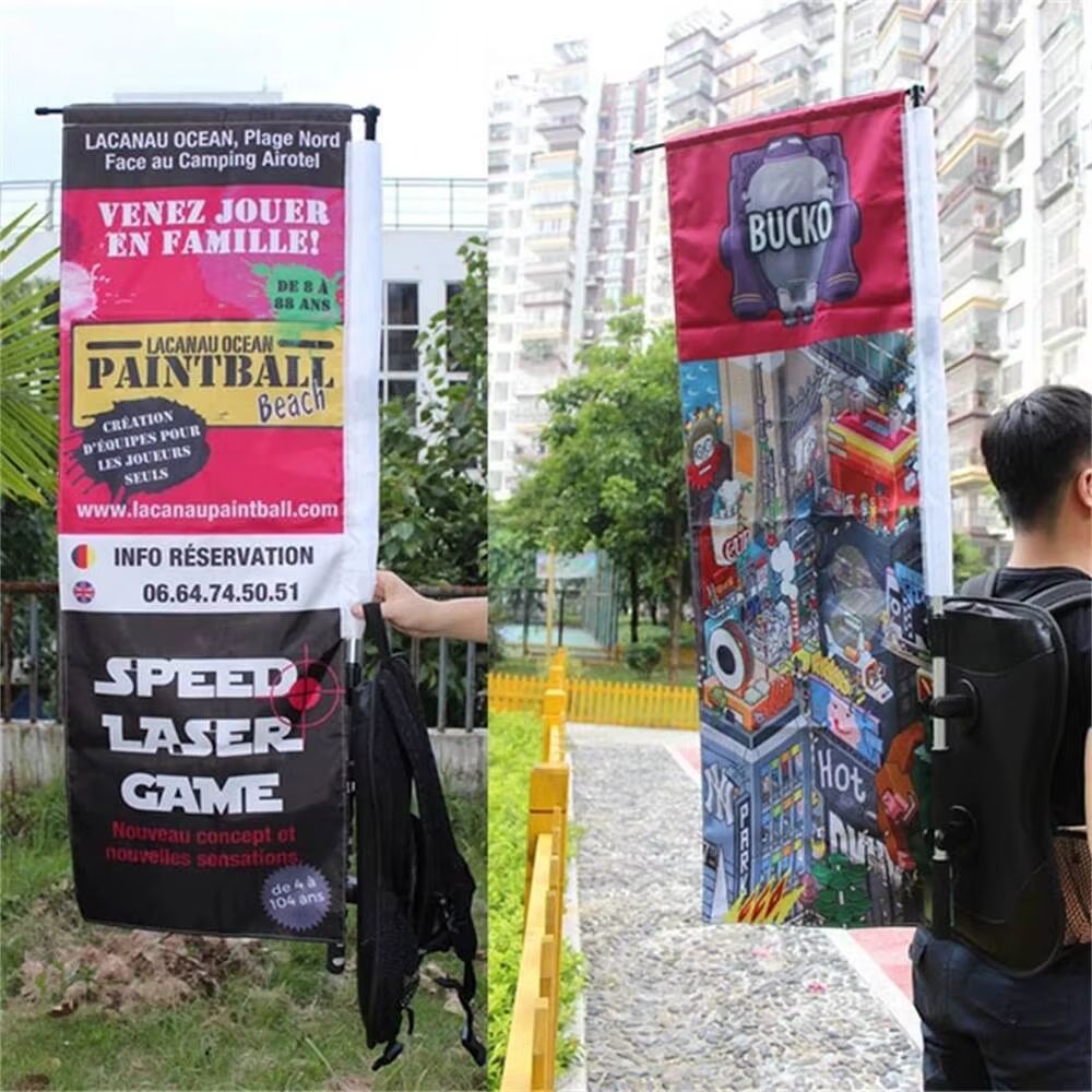 1 ensemble sac à dos publicité support extérieur publicité bannière porte-affiche présentoir publici