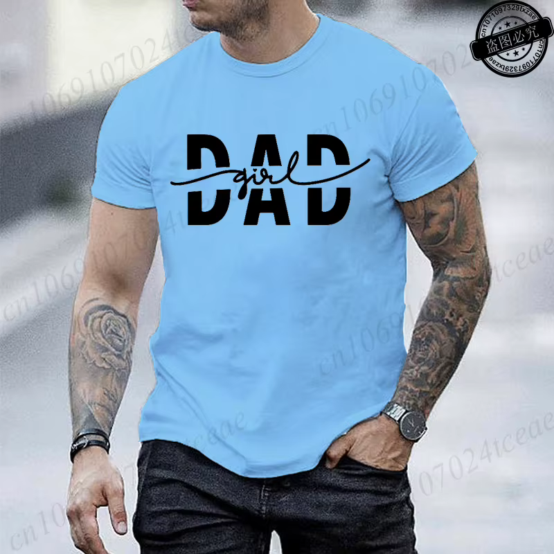 T-shirt imprimé « Dad Girl » pour homme – T-shirts graphiques « Dad Girl » – Cadeau amusant pour pap