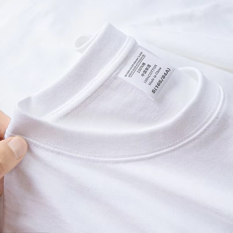 T-shirt rétro kaki en pur coton pour hommes, 600G, lourd, Style minimaliste, ample, décontracté, man