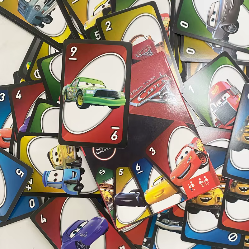 Jeu de société Disney Pixar Cars, dessin animé Pikachu, motif de figurines, cartes de divertissement
