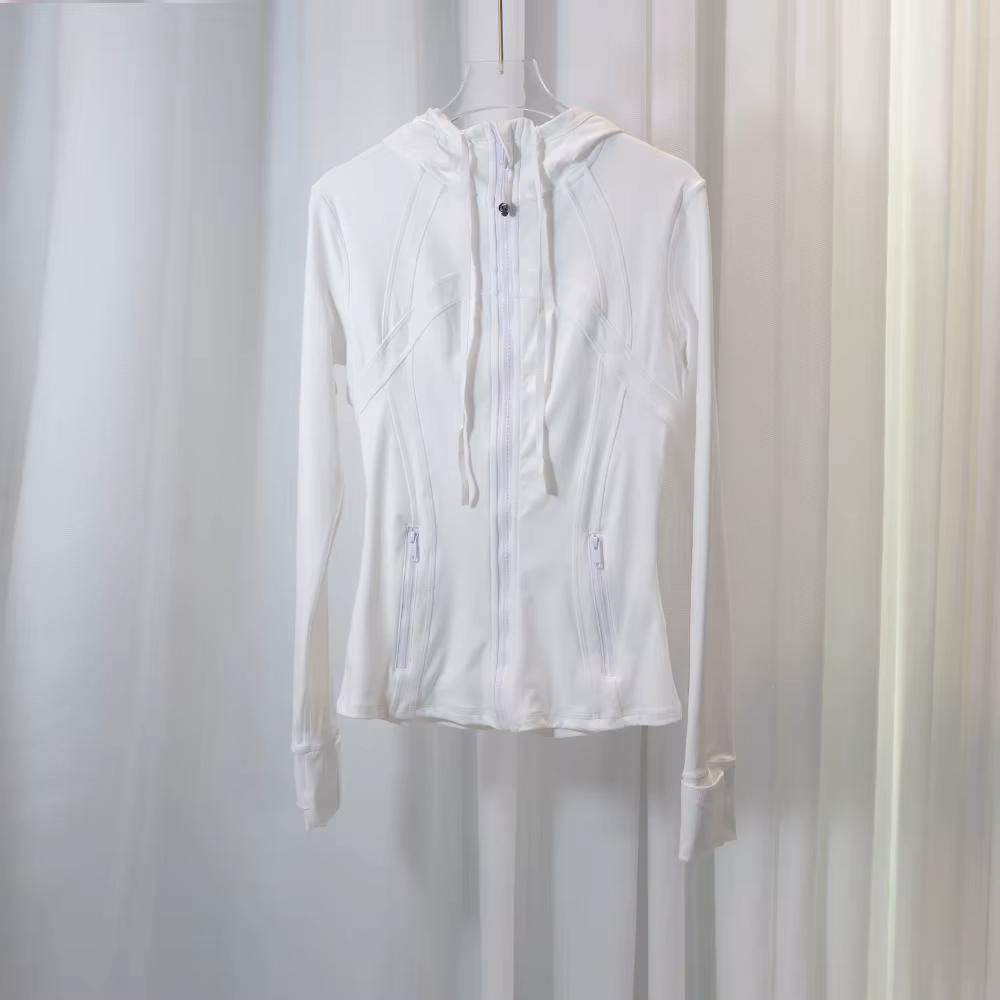 Vêtements de yoga, veste de sport pour femmes en nylon respirant, manteau à séchage rapide, coupe aj