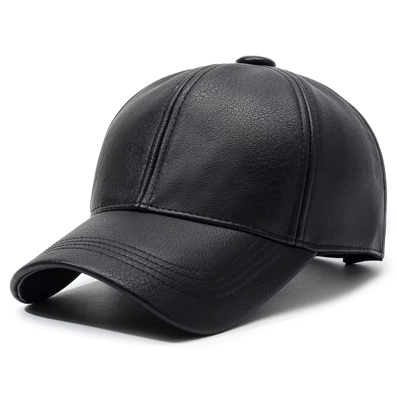 Casquette de baseball en cuir PU de luxe FS pour femme, casquette noire de créateur pour homme, casq
