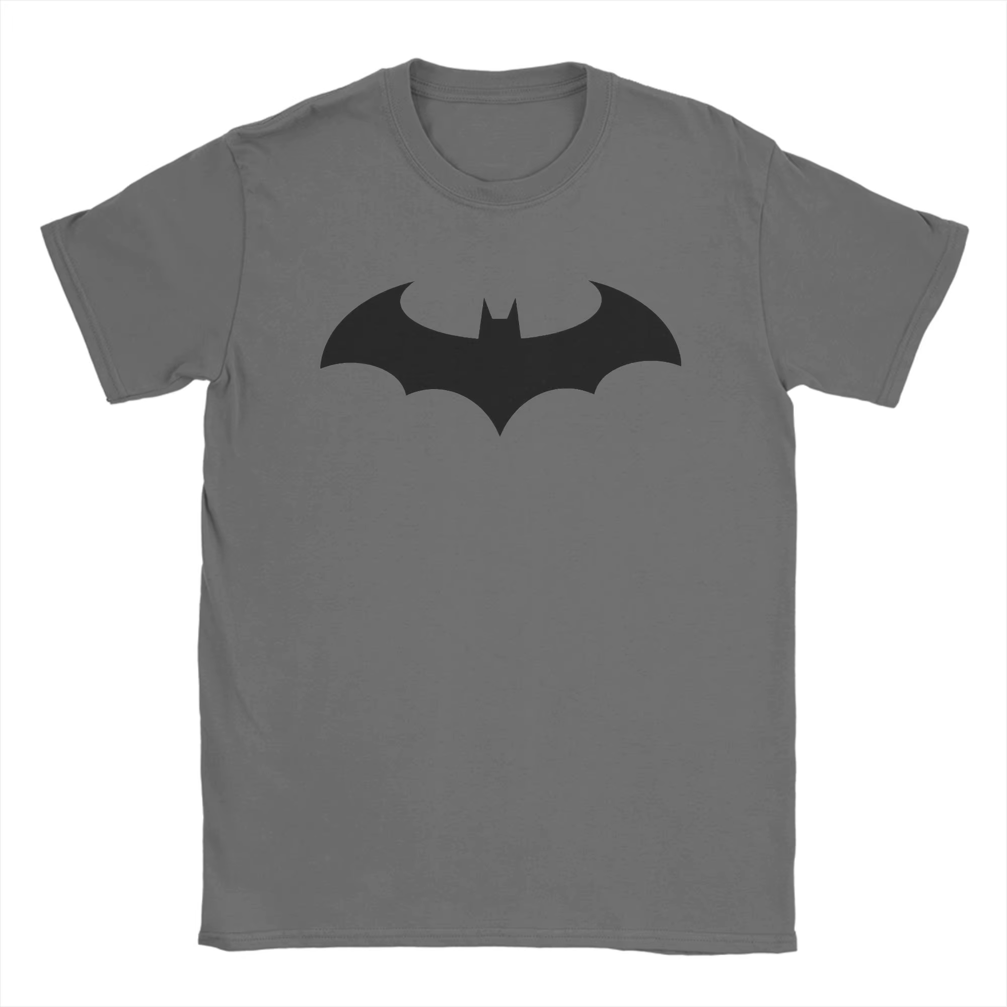 T-shirt à manches courtes et col rond pour hommes et femmes, avec Logo noir Batman, 100% coton, nouv