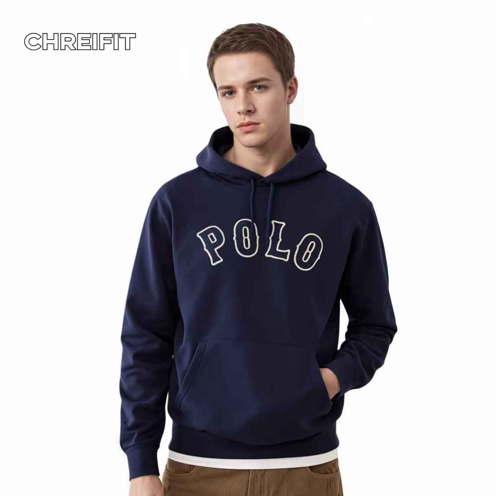 Sweat à capuche pour hommes POLO Machine broderie sweat décontracté collège Style coton pull à capuc
