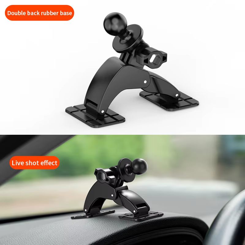 Accessoire de Support de téléphone avec double Base adhésive pour tableau de bord de voiture, rotule