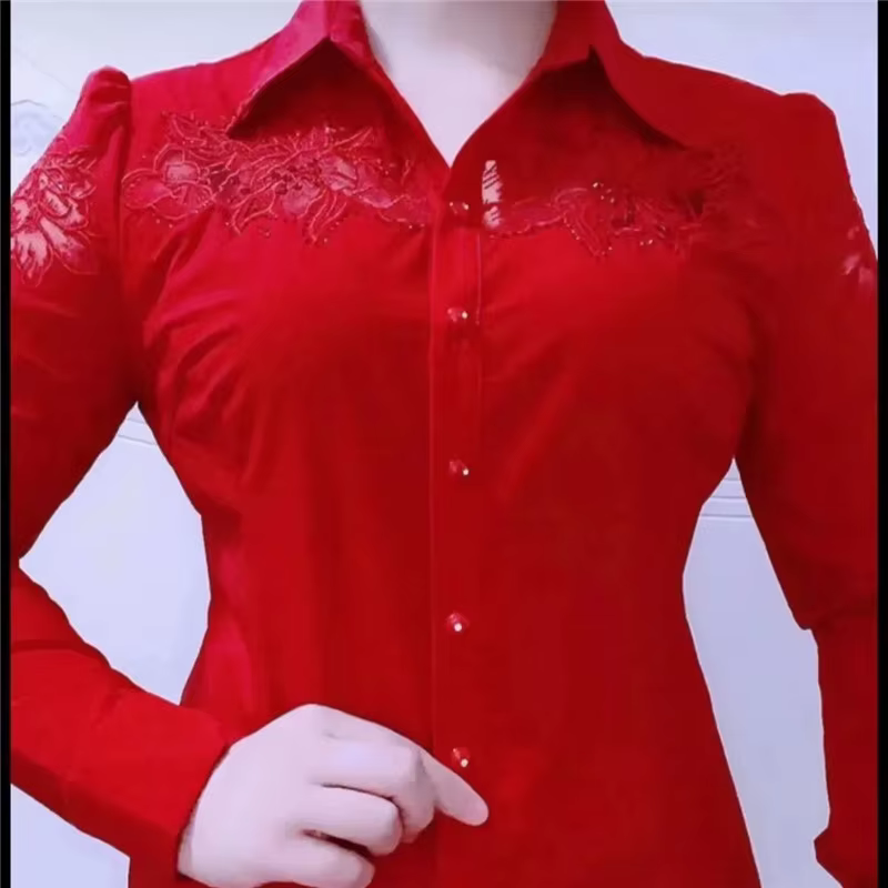 Chemises Slim et Décontractées pour Femme d'Âge Moyen et Elastique, Vêtements d'Été, Haut de Gamme, 