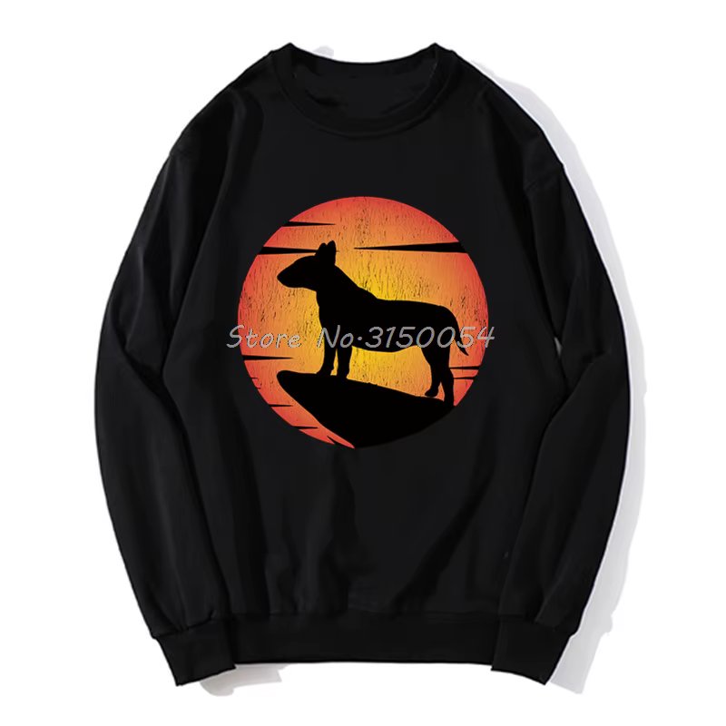 Sweat à capuche vintage Bullterrier pour hommes et femmes, pull PVD, streetwear Harajuku, cadeau pou