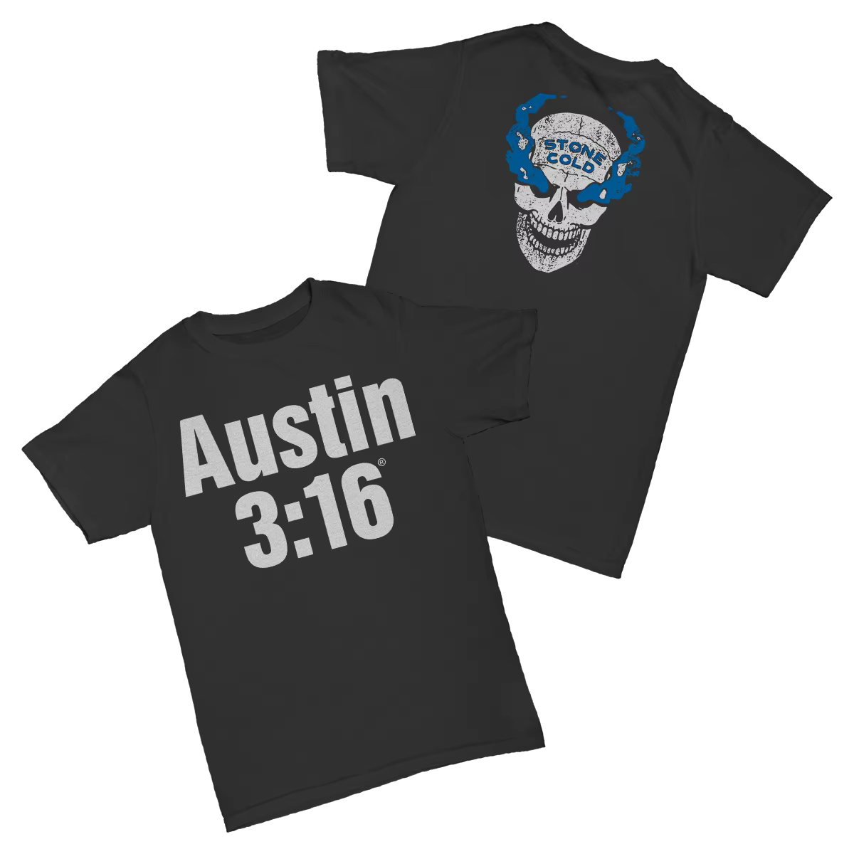 Austin 3:16 Stone Cold Skull T-Shirt pour hommes, imprimé graphique rétro de lutte, décontracté, à m