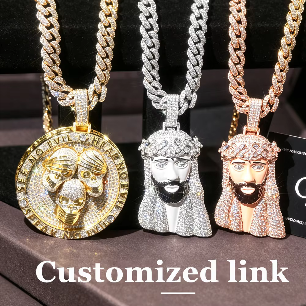 Lien personnalisé, accessoires de bijouterie hip-hop, service de personnalisation de bijoux, demande