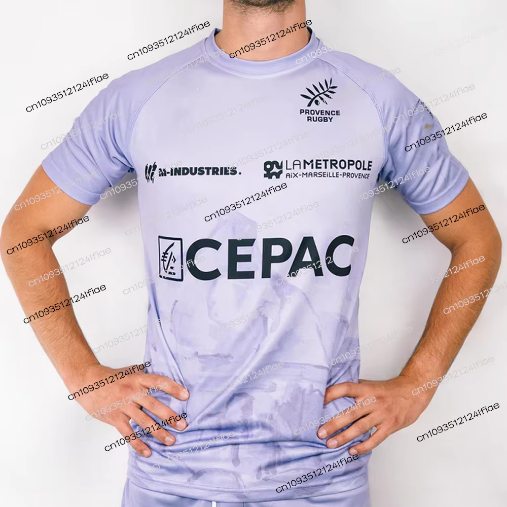 T-shirt à manches courtes pour homme Provence rugby 2026, élégant, décontracté, respirant, séchage r