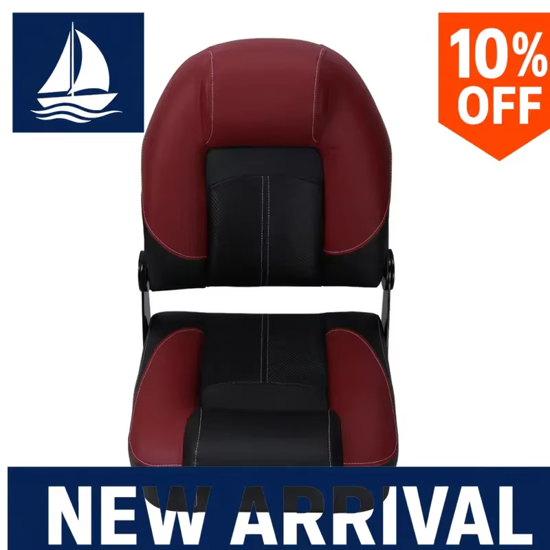 Chaise pliante marine pour bateau, siège rouge et noir pour bateau rapide, équipement de camping et 