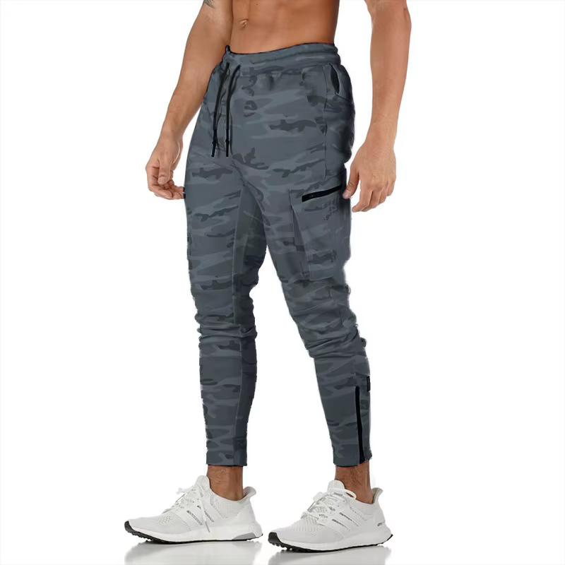 Pantalon de jogging tactique Cargo pour hommes, camouflage en coton, taille élastique, entraînement 