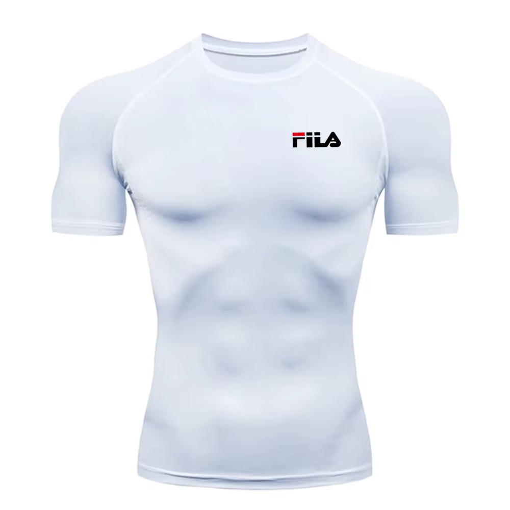 Chemises de compression pour hommes à manches courtes, rashguard, t-shirt de sport pour la course à 
