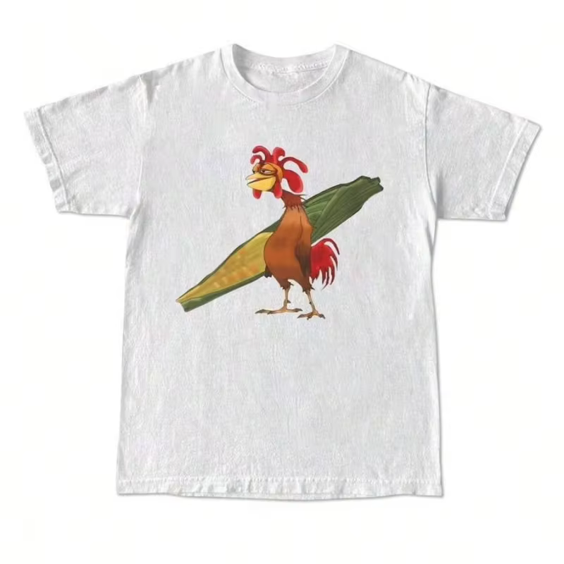 Chemise Chicken Joe, T-shirt unisexe de surf de plage en coton imprimé au dos, cadeau classique déco