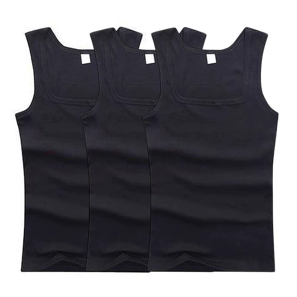 T-shirt sans manches en coton pour hommes et femmes, couleur unie, chemise décontractée à bascule, g