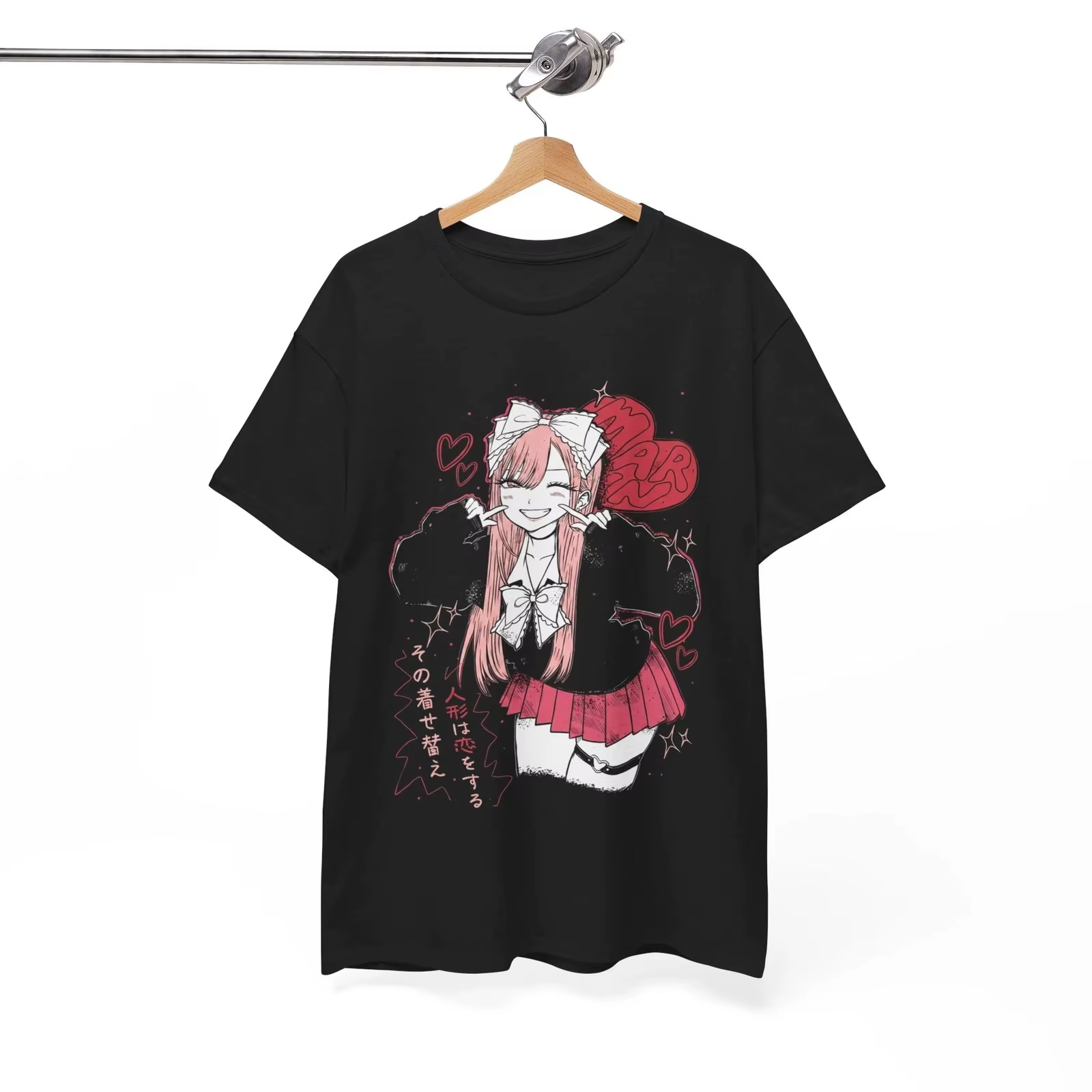 T-shirt unisexe en coton décontracté surdimensionné à col rond My Dress-Up Darling Marin Kitagawa An