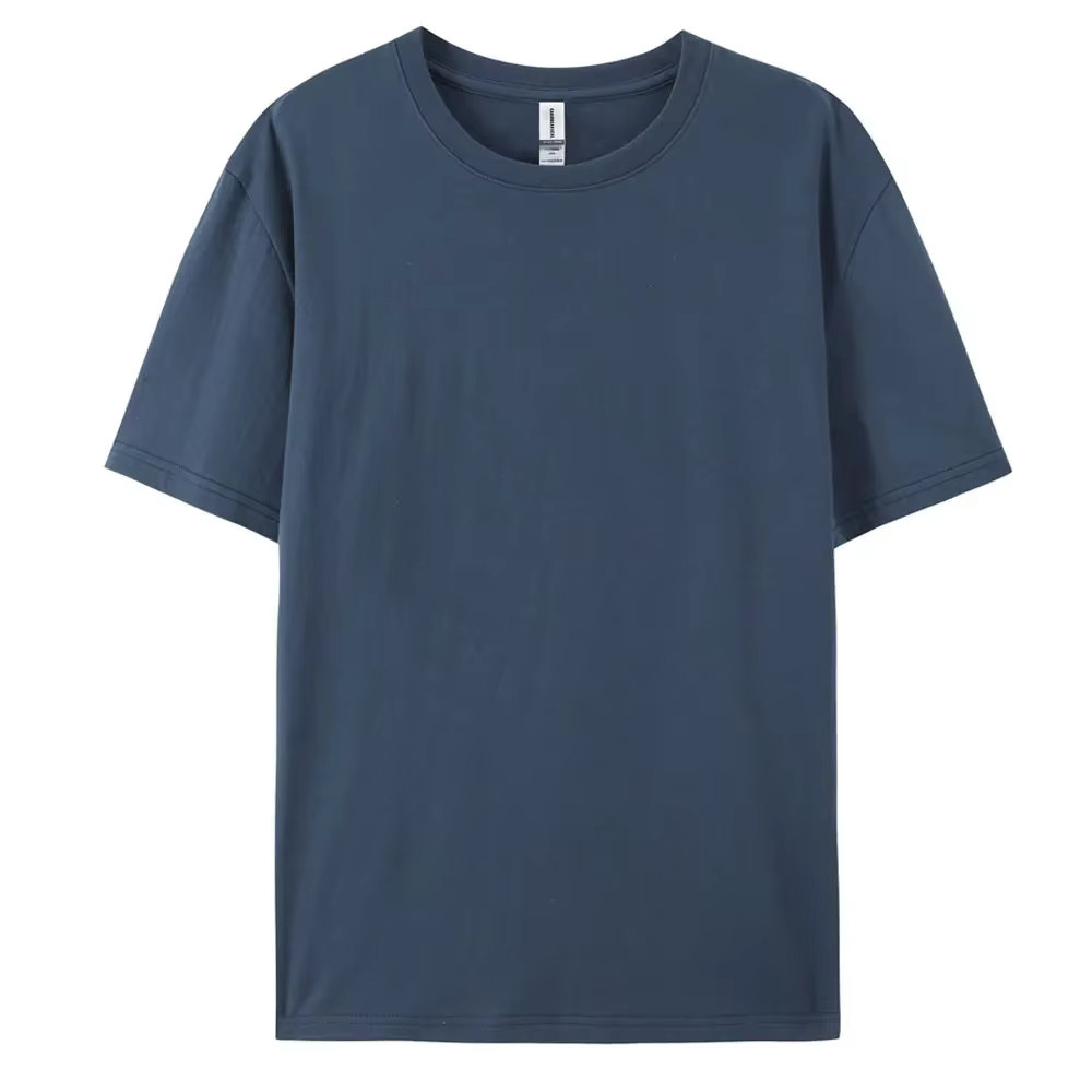 T-shirt décontracté à manches courtes pour hommes, 100% coton doux, avec motif de document solide