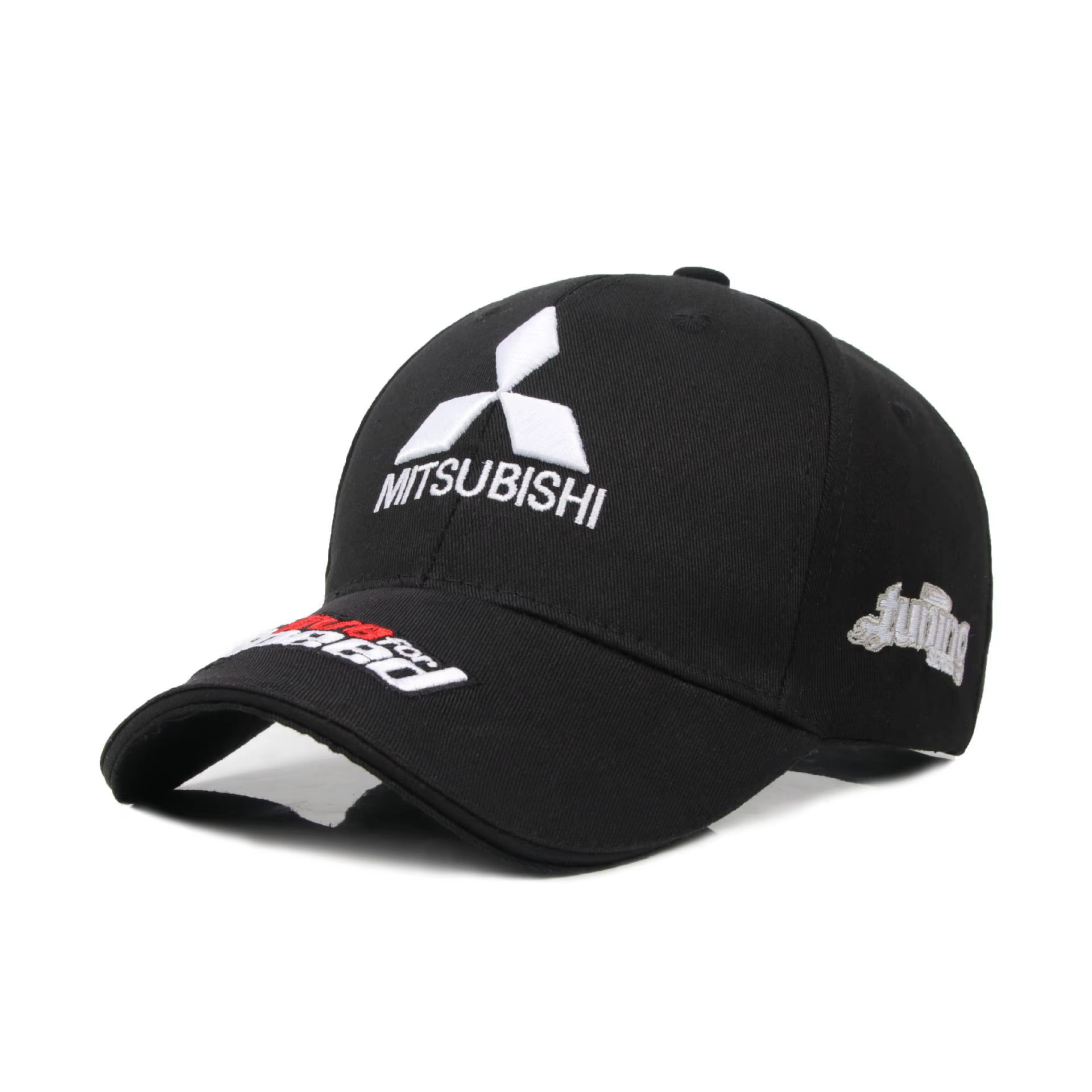 Casquette de baseball noire thème Mitsubishi Racing, casquette commémorative avec logo de voiture, p