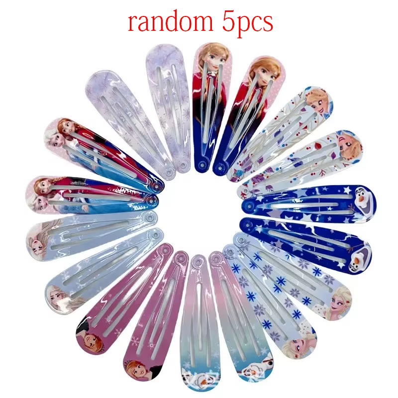 Pince à cheveux Elsa la reine des neiges, 5/10 pièces, accessoires pour cheveux Disney mignons pour 