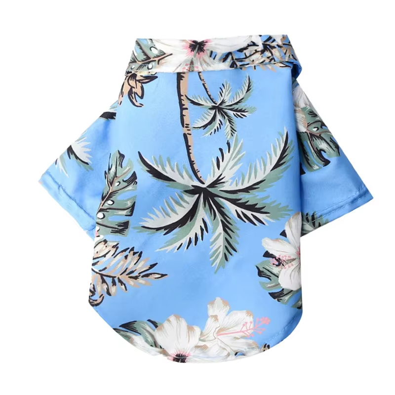 T-shirts pour chiens Style plage hawaïenne mince respirant vêtements d'été pour chiens pour petits c