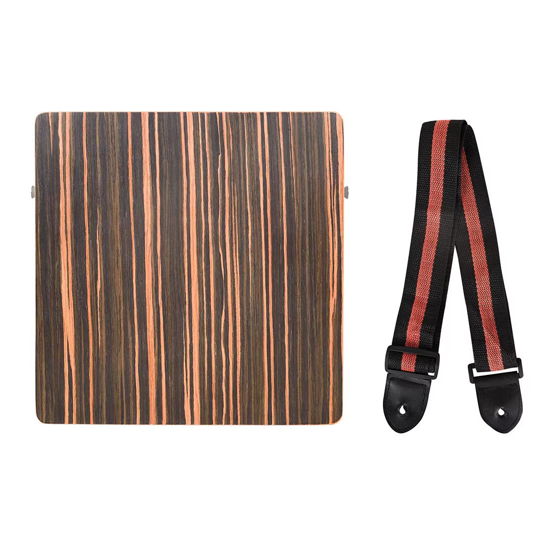 Cajon tambour boîte à main tambour Cajon avec sangle réglable Cajon plat Performance Instrument de m