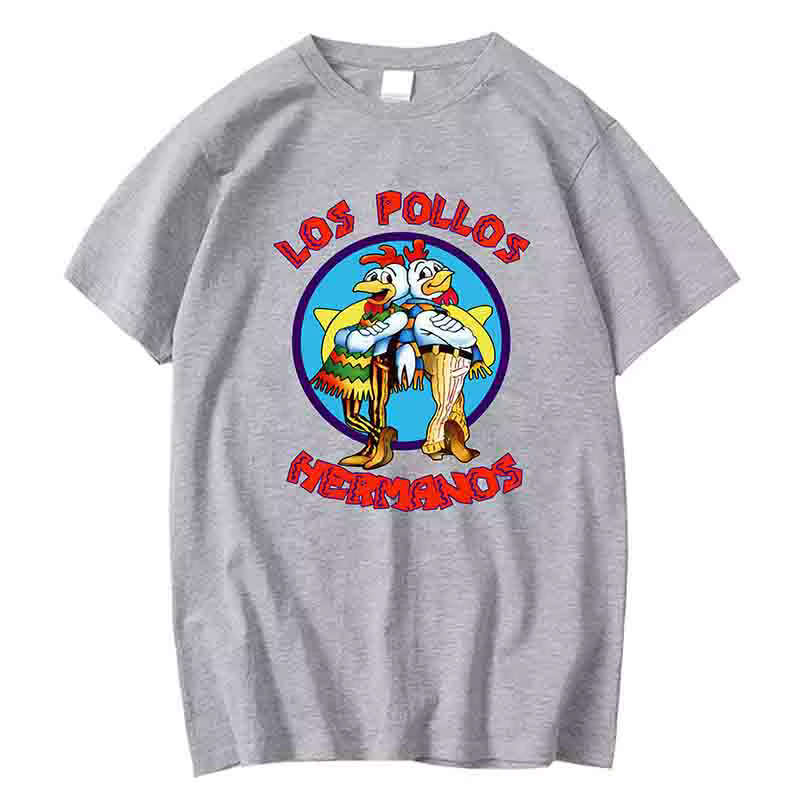 LOS POLLOS Hermanos T-Shirt imprimé drôle hommes mode décontracté manches courtes été coton respiran