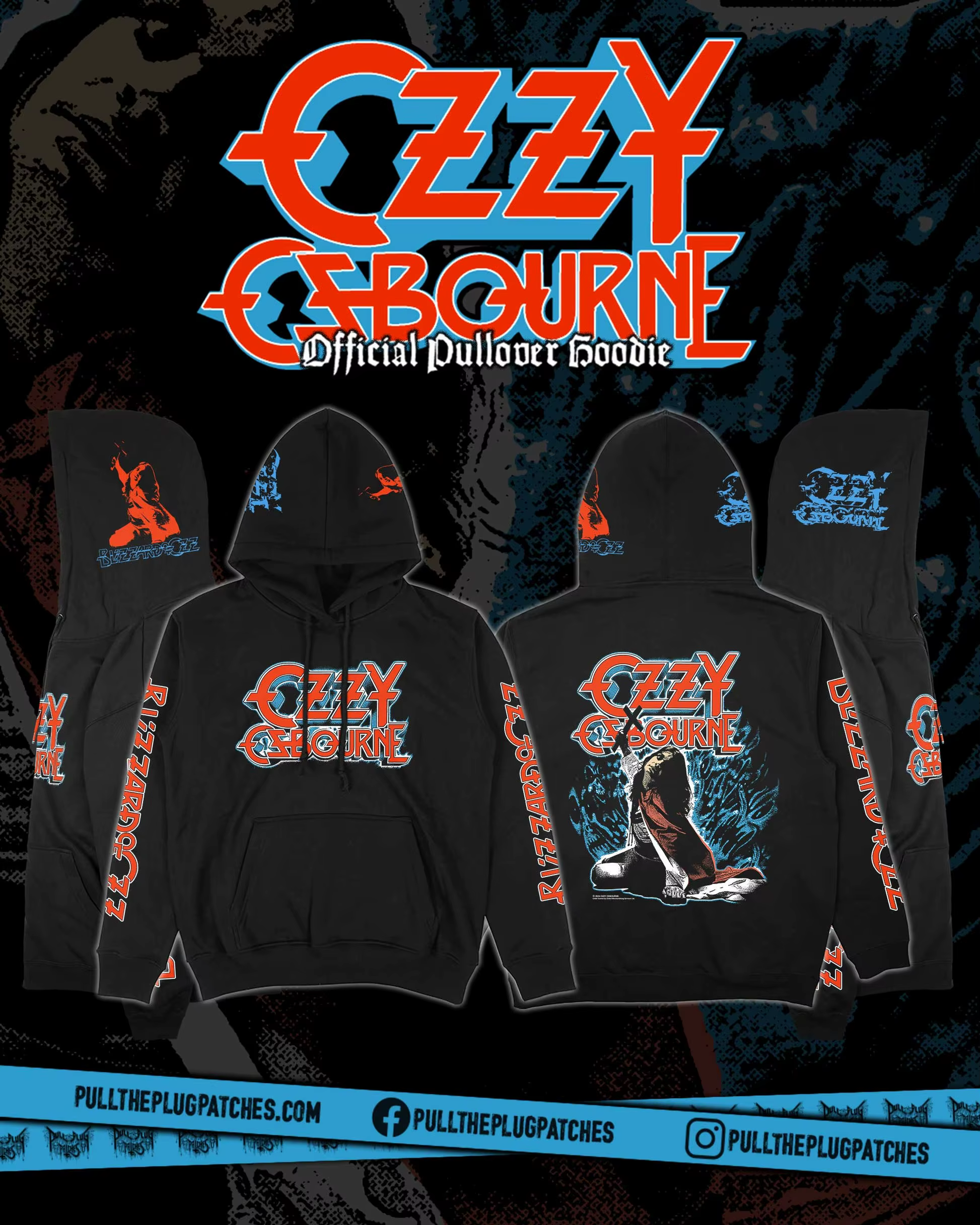 Sweat-shirts Ozzy Osbourne Blizzard of Ozz imprimés pour hommes et femmes, style Y2K, survêtements D