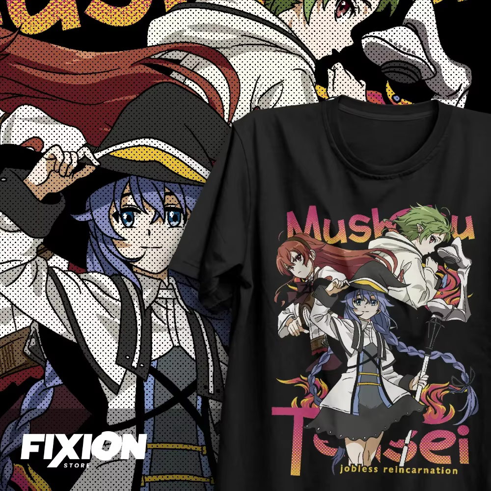 Mushoku Tensei – Trio GC Anime t-shirt Manga cadeau pour les amateurs d'anime toutes tailles coton