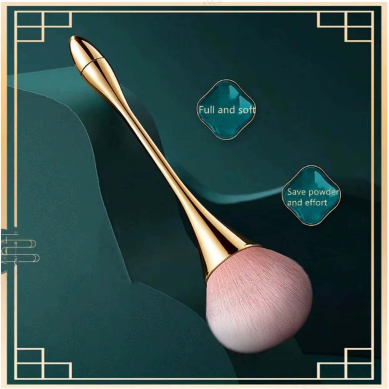 Brosse à poudre libre à petite taille, cheveux doux et moelleux, pour Blush, réglage de la poudre, o
