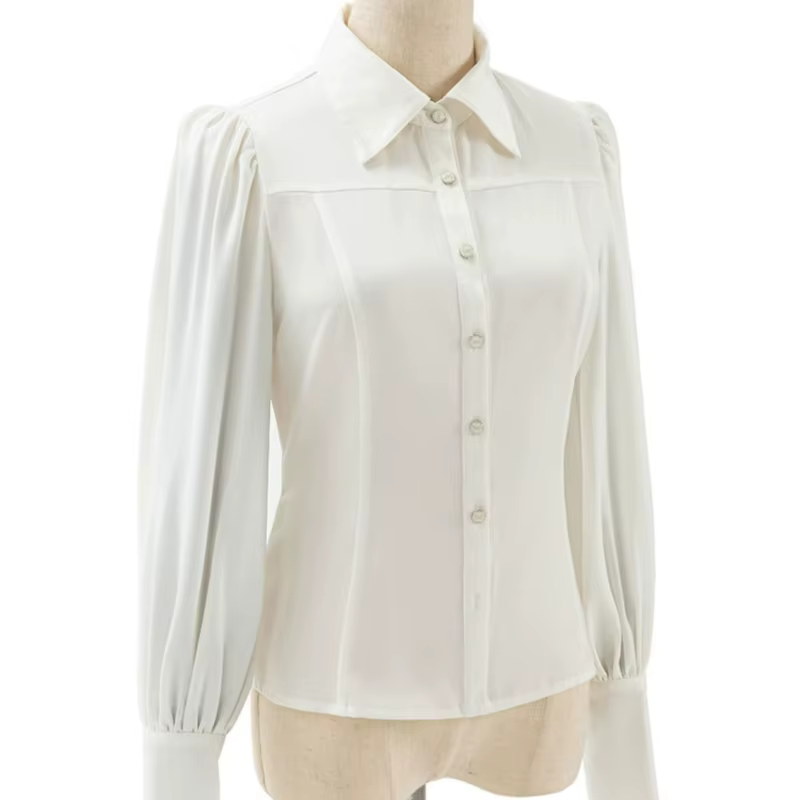 Chemisiers Lolita Gothiques Victoriens pour Femmes, Style Japonais, Y2k, Chic, Manches Gigot, Y-Vint