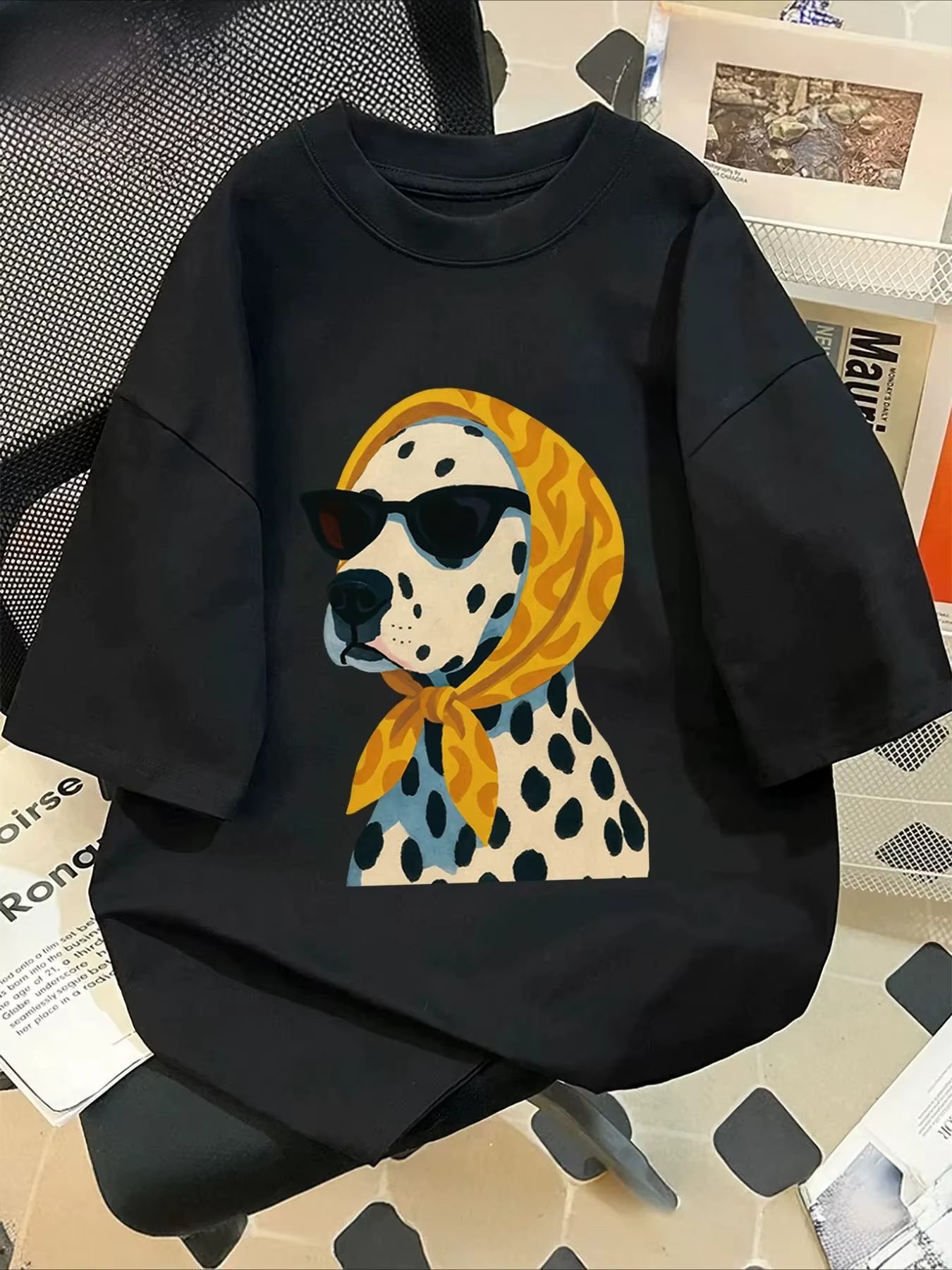 T-shirt femme imprimé rétro d'été, respirant, à manches courtes, style décontracté, vêtements pour f
