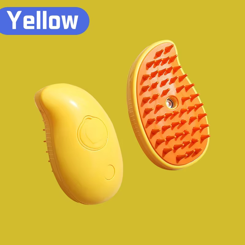 Brosse de Énergie à Vapeur 3 en 1 pour Chat et Chien, Peigne Pliable et Rotatif à un Bouton, Idéal p