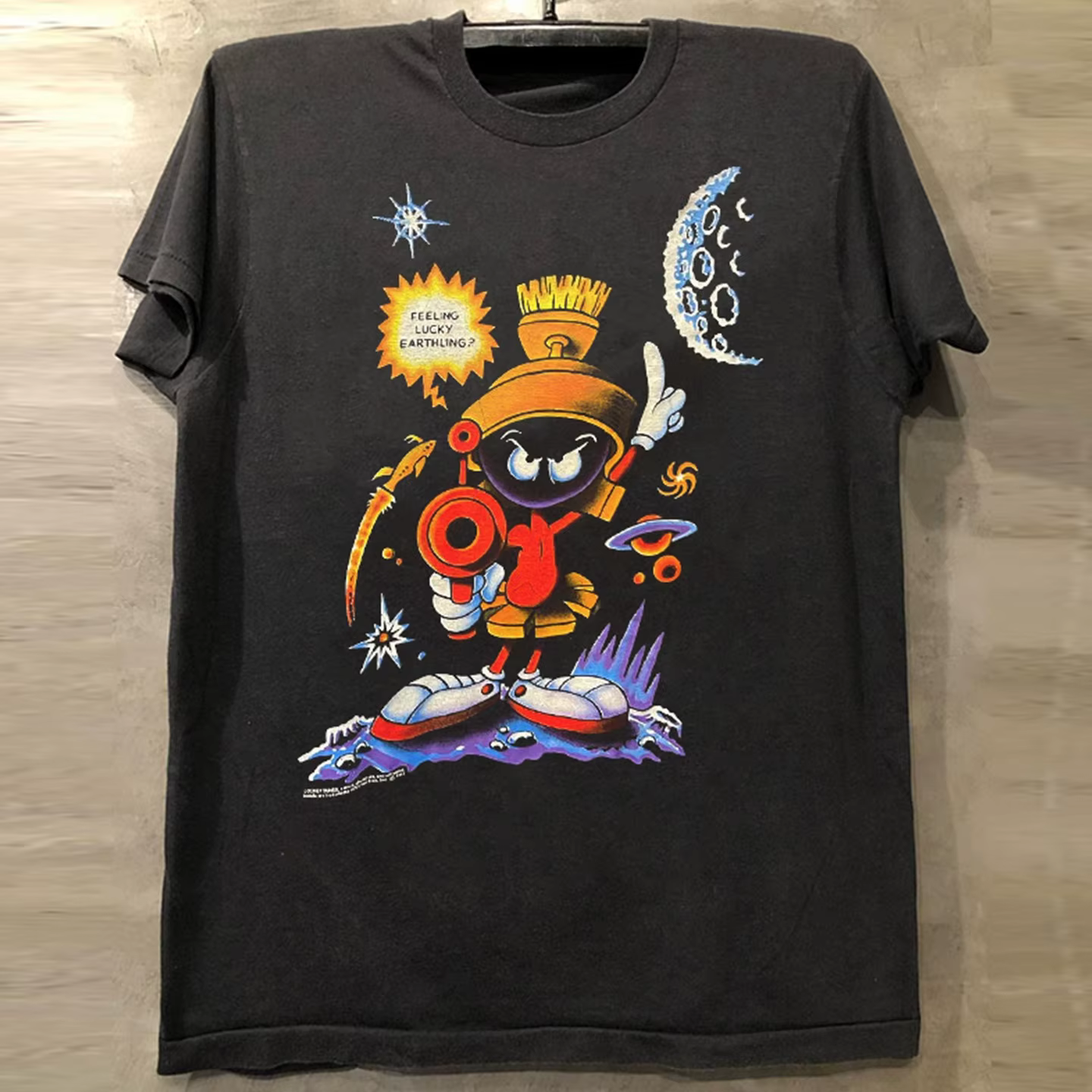 Martien Marvin dessin animé T-shirt à manches courtes Cec américain rétro ruffien beau marée à manch