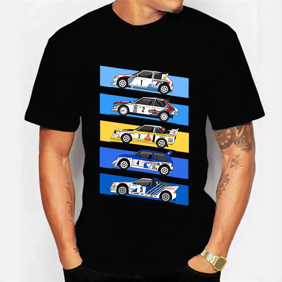 T-shirt manches courtes homme, streetwear, hip-hop, humoristique, à la mode, noir, du groupe B, rall