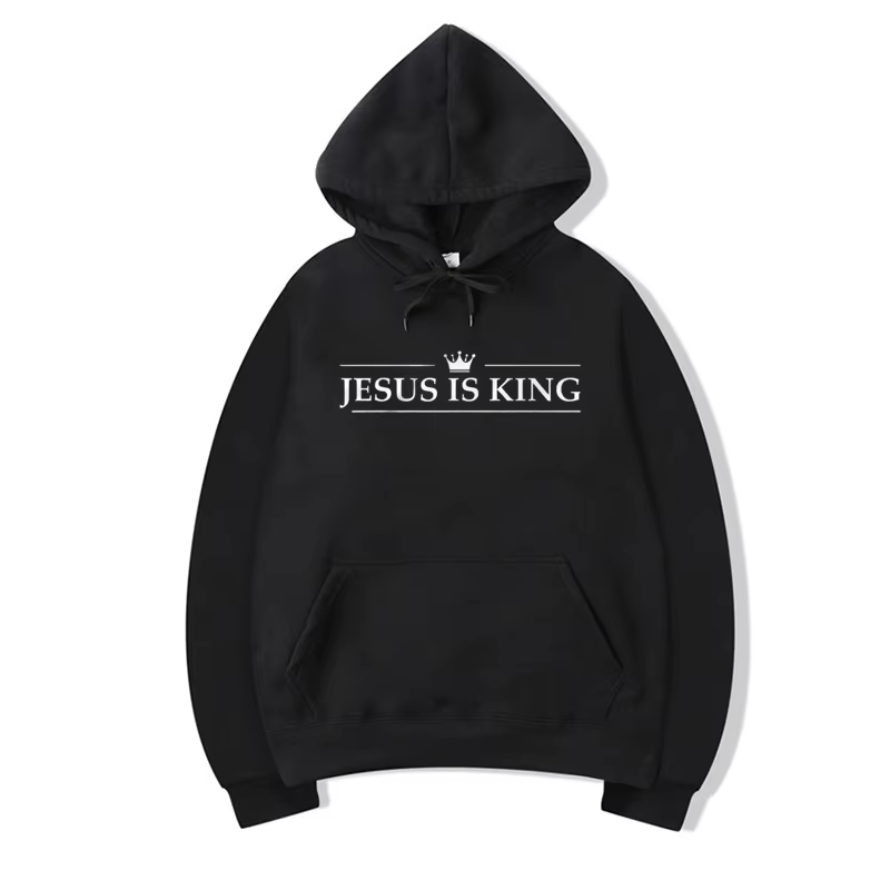 Sweat à capuche Jesus Is King pour homme et femme, pull avec lettre imprimée, tenue drôle, cadeau PV