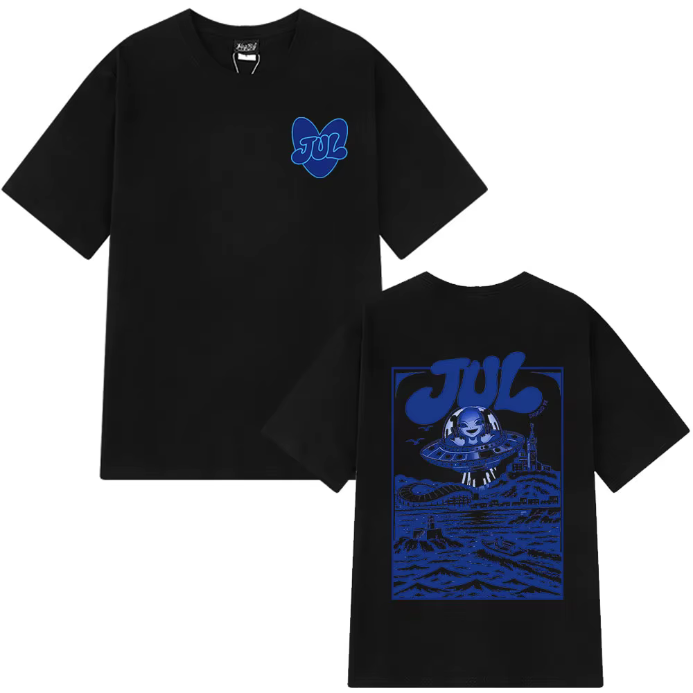 T-shirt graphique Rapper Jul pour hommes et femmes, vêtements de mode Hip Hop, T-shirt décontracté e