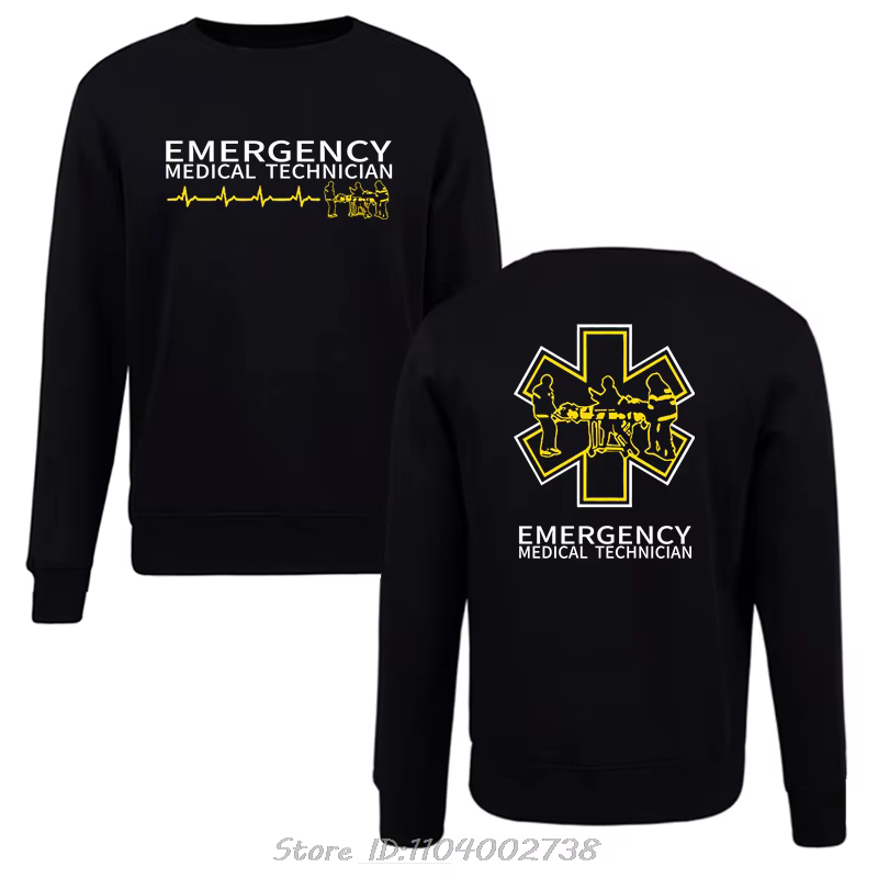 Sweat-shirt à capuche en coton pour hommes, vêtements décontractés, t-shirt fier, paramédic, EMT, te