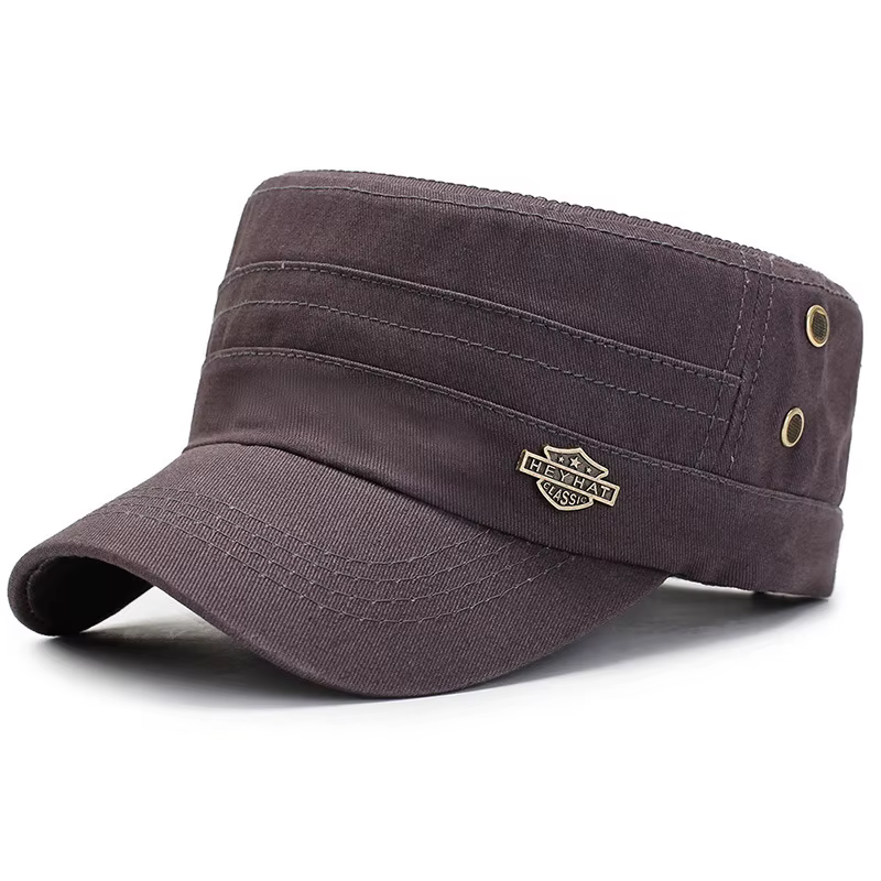 Casquette Homme et Femme, Style Cadet à Calotte Plate, Vintage, Tendance, en Coton, pour Été et Auto