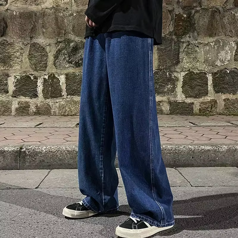 Style coréen Streetwear nouvelle mode Baggy décontracté hommes jean haute rue Harajuku Denim pantalo
