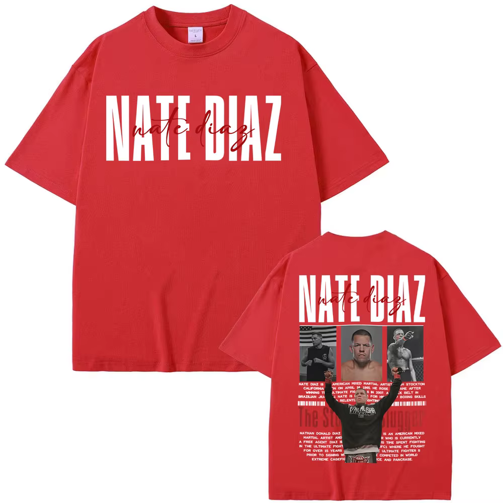 T-shirts vintage Nate Diaz The Stockton pour hommes et femmes, T-shirt esthétique à thème violences,