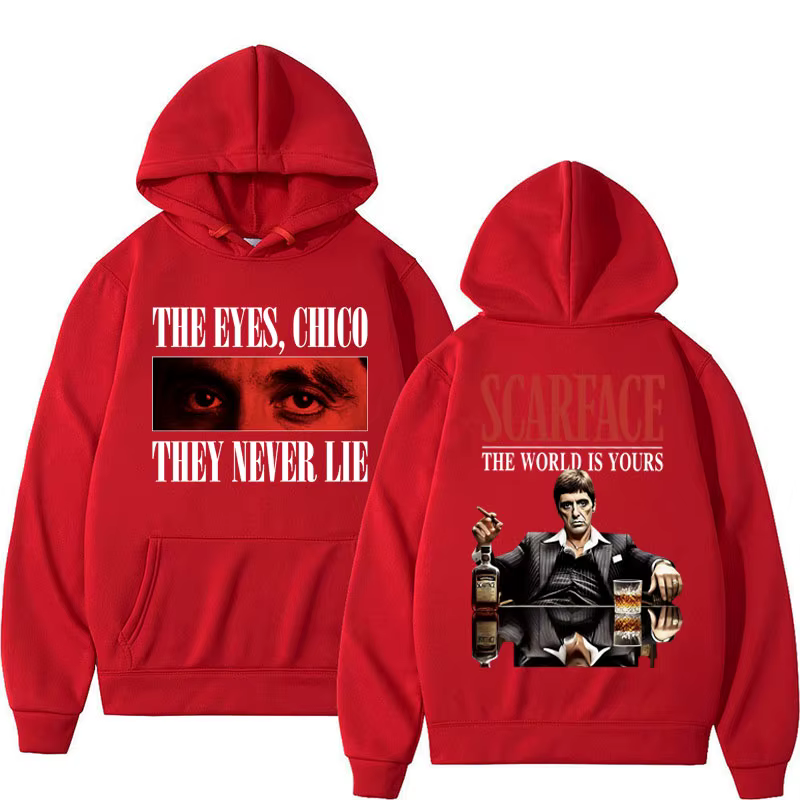 Sweat à capuche Tony Montana planchers face pour homme, sweat à capuche style vintage, pulls Hip Hop