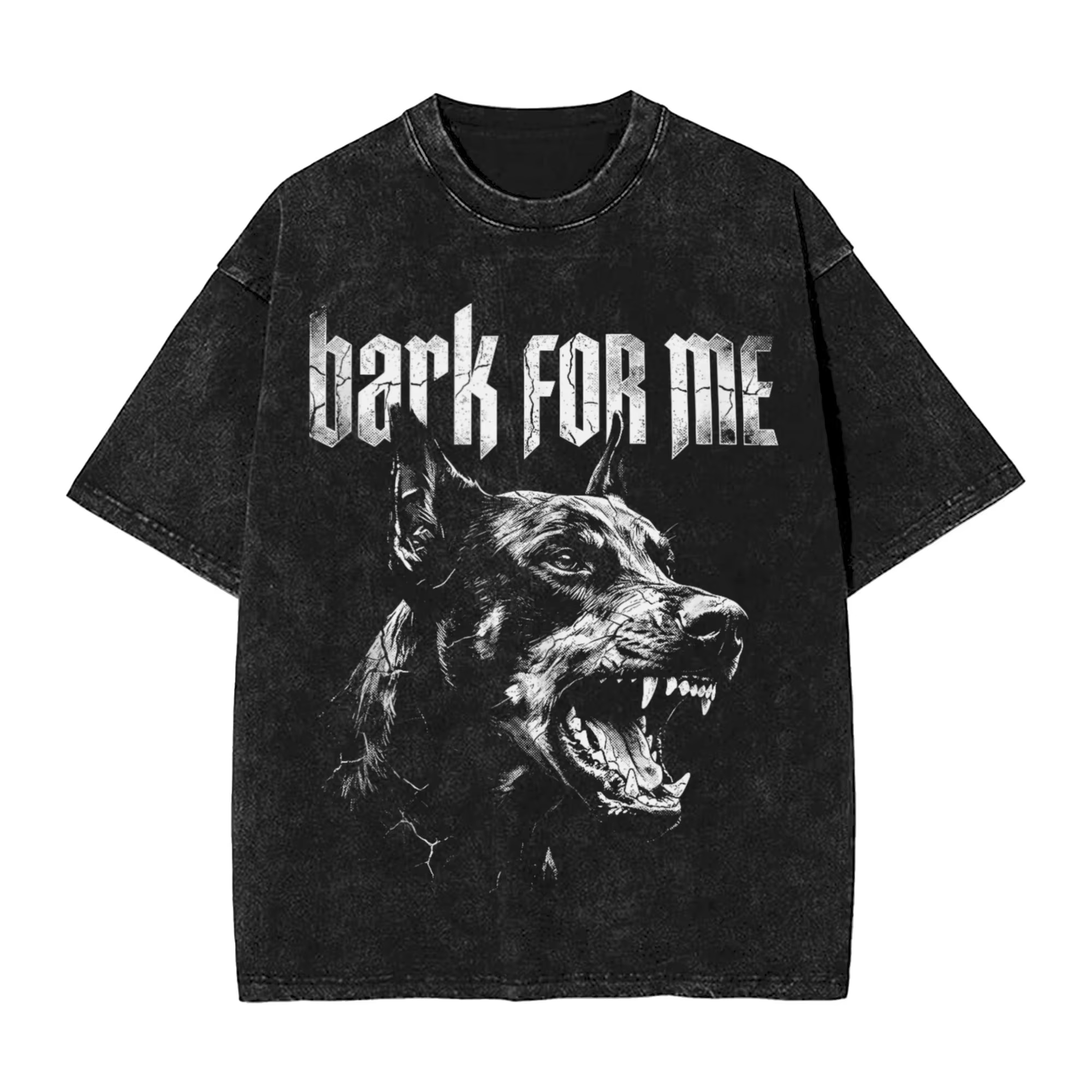 T-shirt Bark for Me Dog Doberman Grunge, tendance, manches courtes, streetwear, haut d'été en coton 
