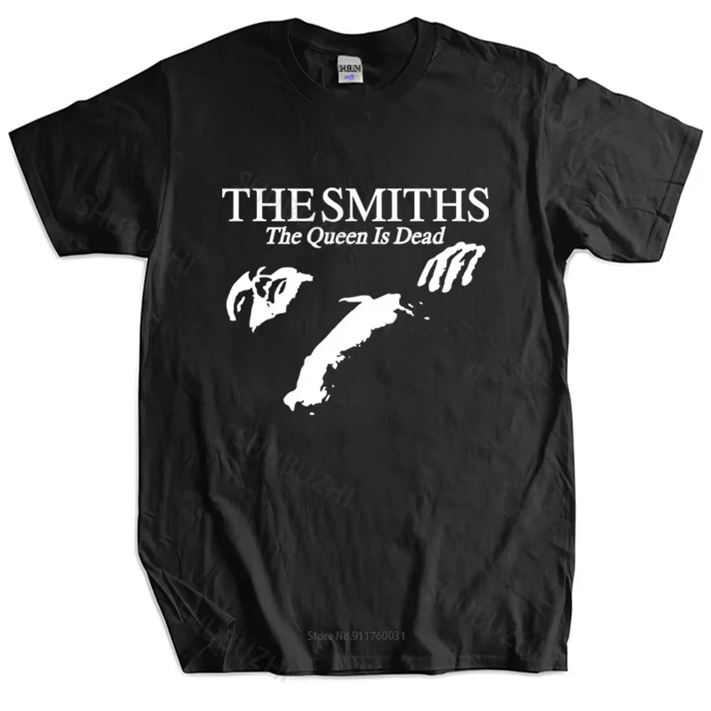 Morrissey col rond manches courtes noir t-shirts hauts The Smiths T-Shirt Indie vêtements esthétique
