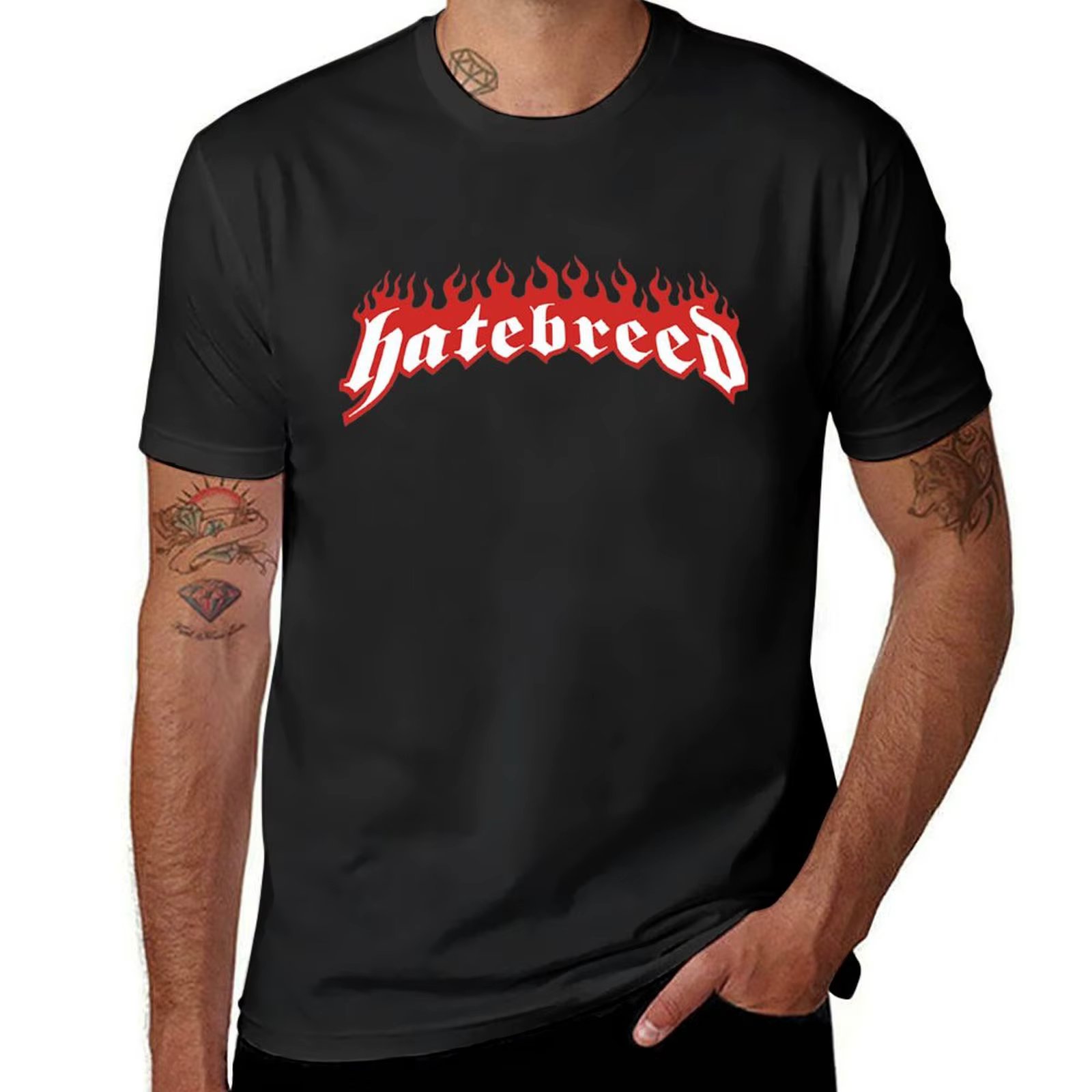 T-shirt Hatebreed à séchage rapide pour hommes, blanc, noir, garçons