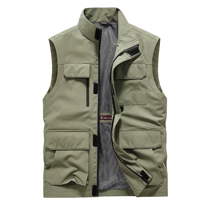 Veste d'été confortable sans manches pour hommes, gilet avec poches d'extérieur, vêtements de photog