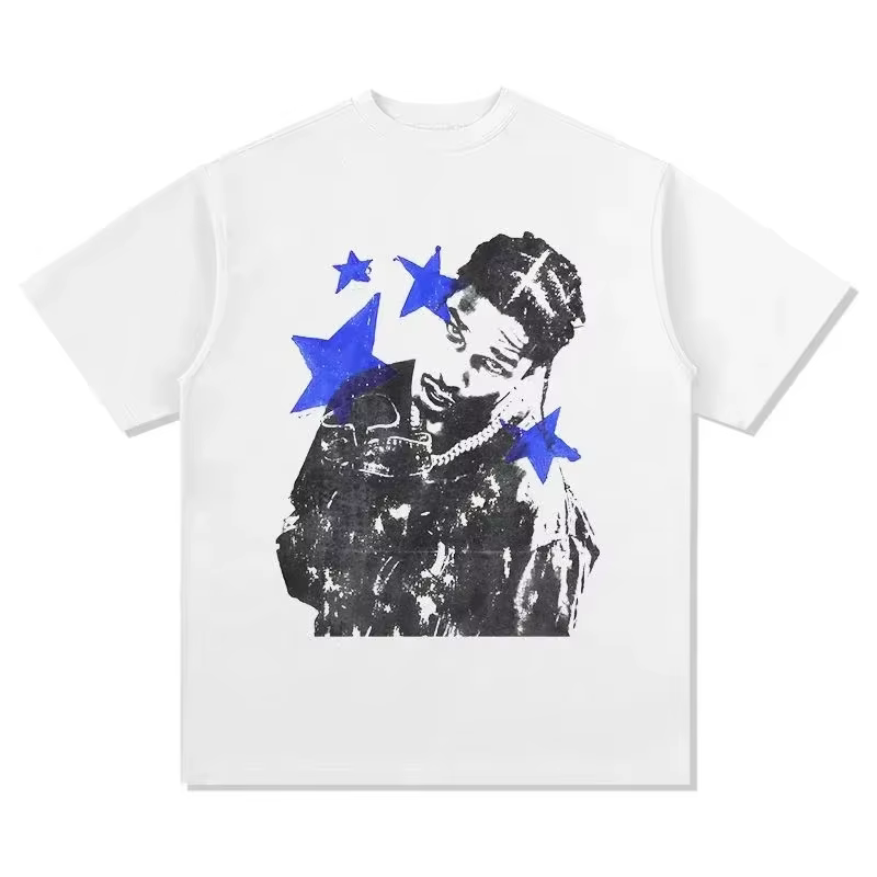 ASAP ROCKY T-shirt à manches courtes HIP HOP High Street hommes femmes gothique surdimensionné t-shi