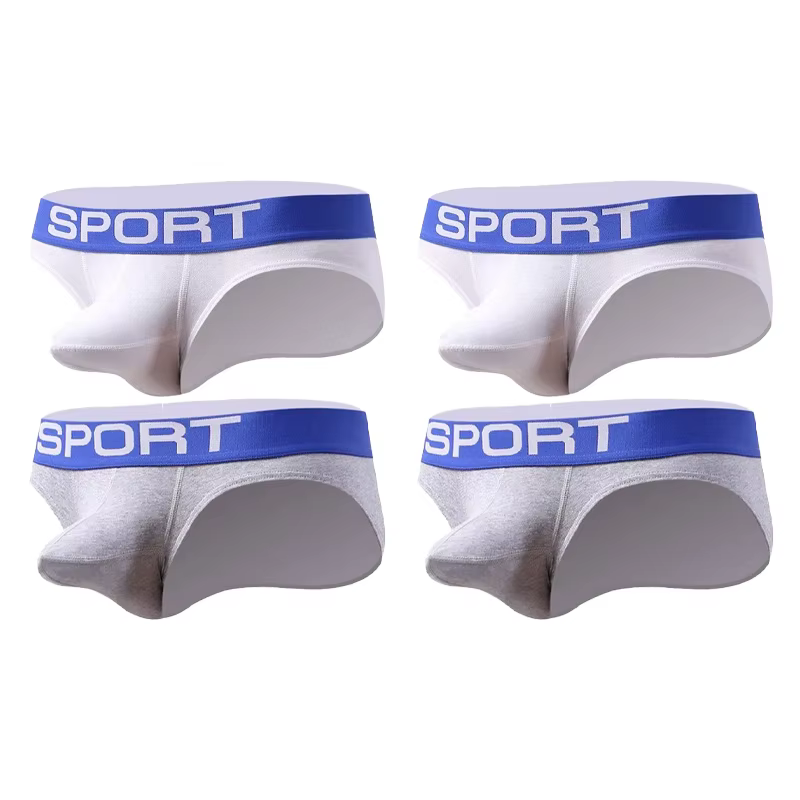 Lot de 4 boxers pour homme en coton biologique, sous-vêtements masculins, caleçons avec poche U conv