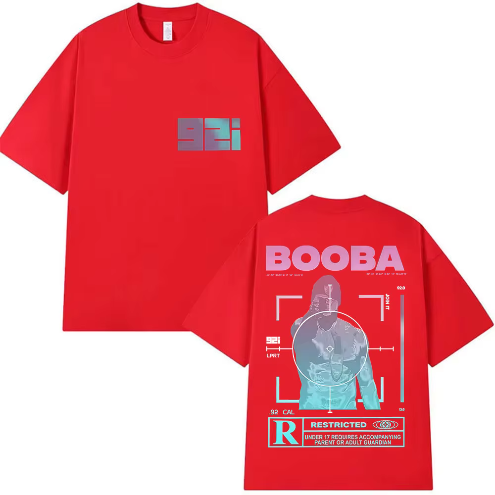 Rappeur BOOBA B2O Tour 2025 t-shirts graphiques hommes Hip Hop gothique à manches courtes T-shirt ré